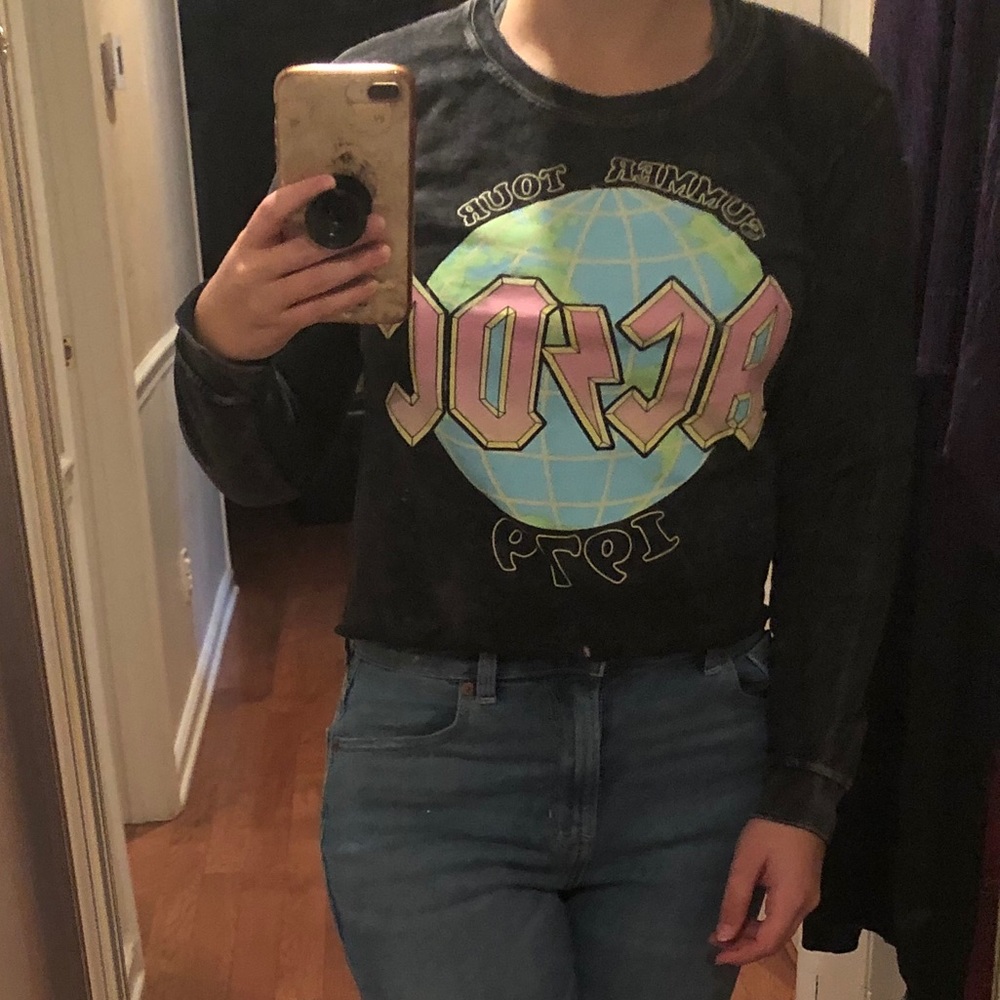 ❀ Cropped AC/DC Shirt⚡️ ❀
